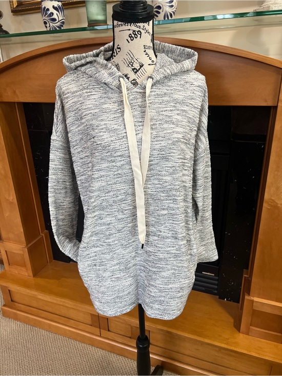 Banana Republic Tops - Banana Republic Marled Grey Textured Hoodie
